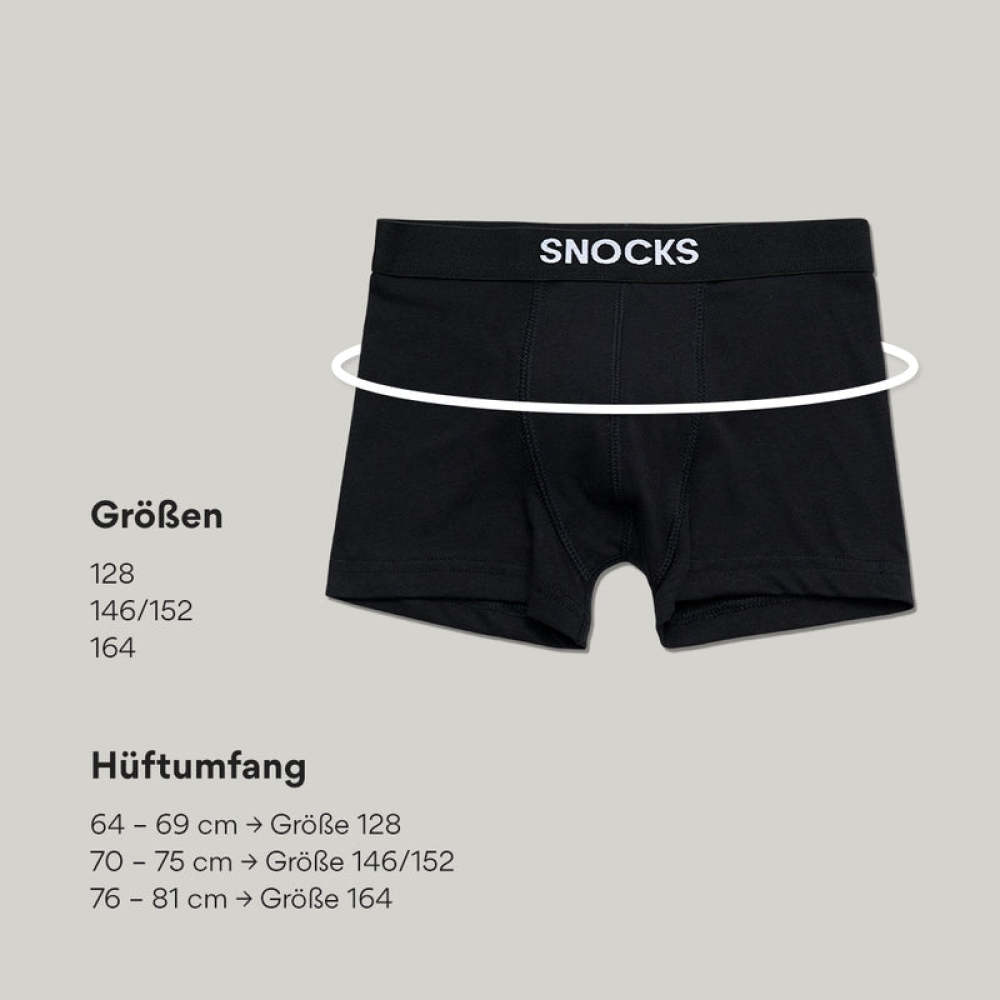 Kinder Boxershorts aus Bio-Baumwolle Schwarz