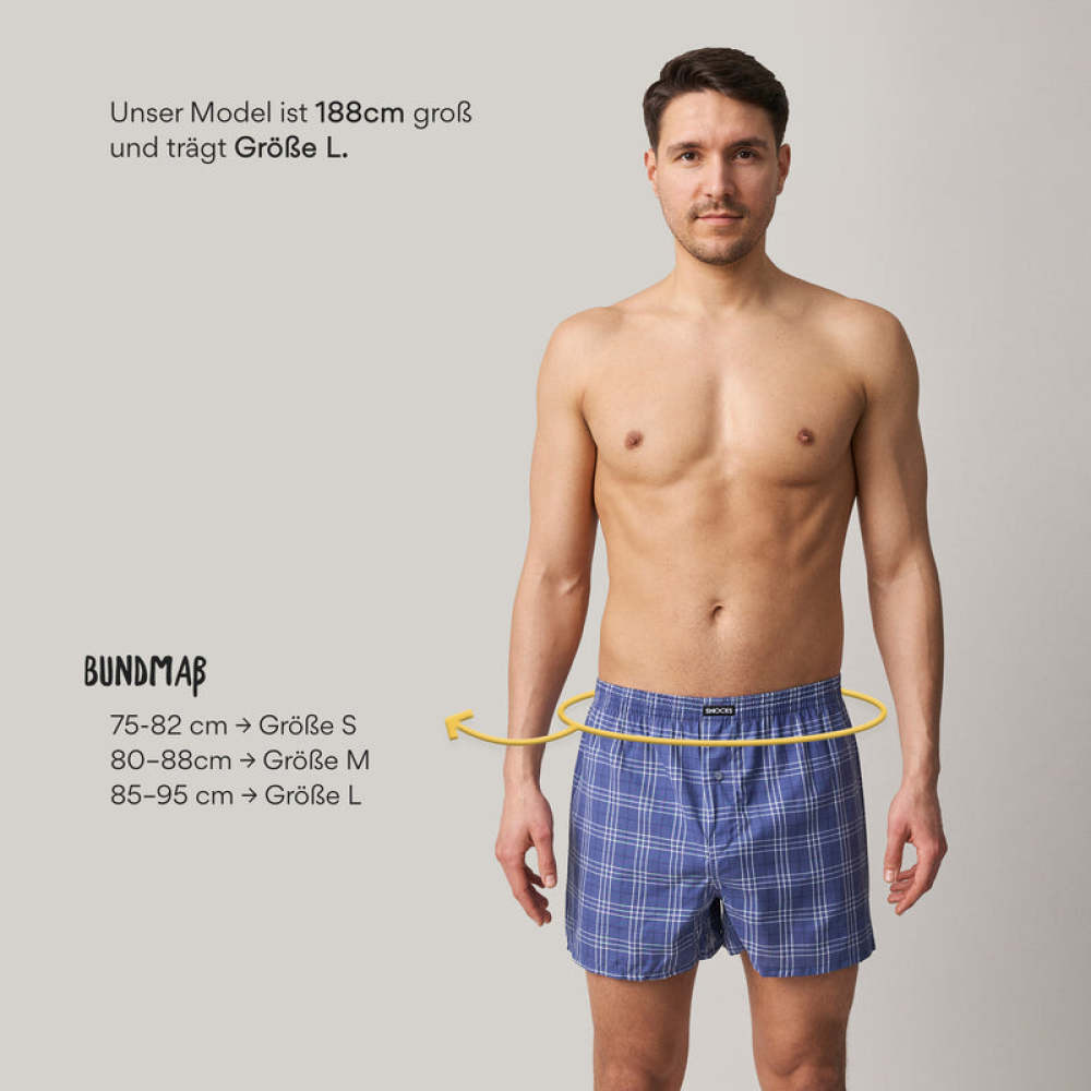 American Boxershorts aus Bio-Baumwolle Small Check