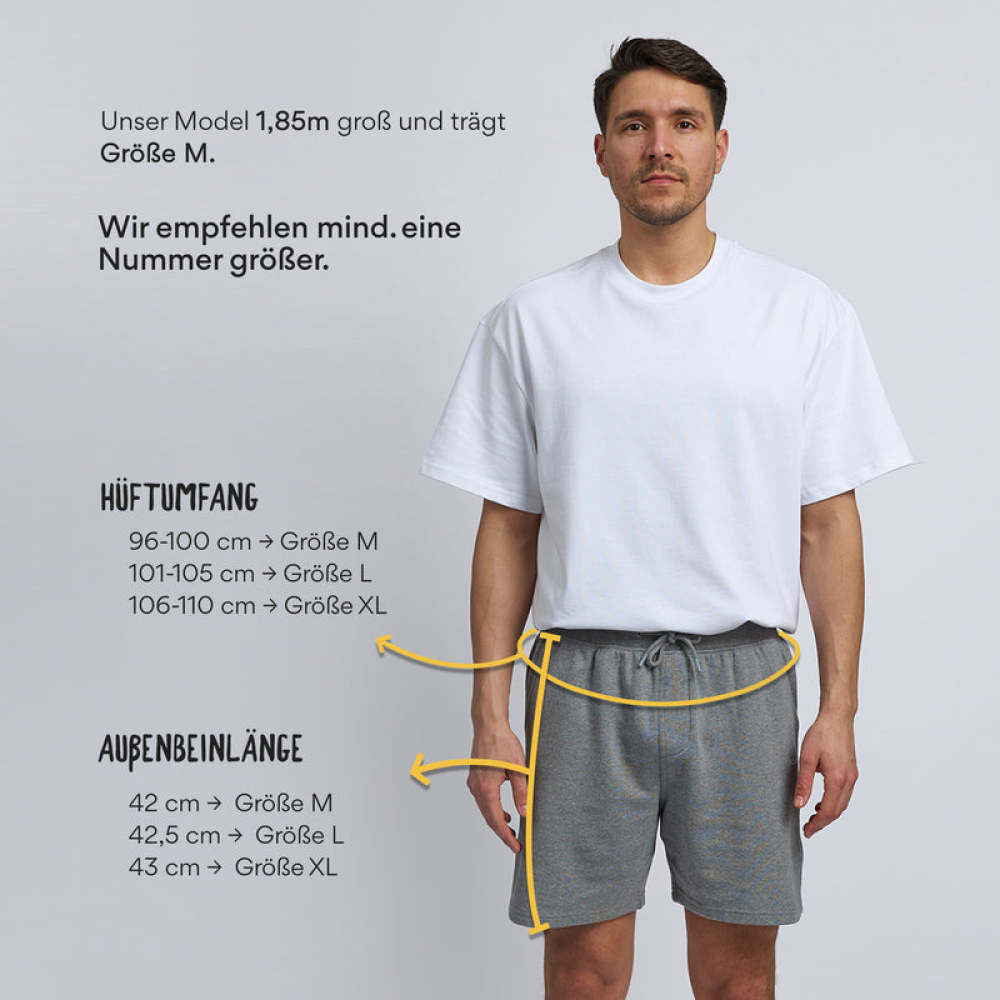 Sweatshorts Herren aus Bio-Baumwolle Schwarz