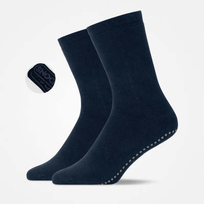 Anti-Rutsch Socken aus Bio-Baumwolle Blau (SNOCKS)
