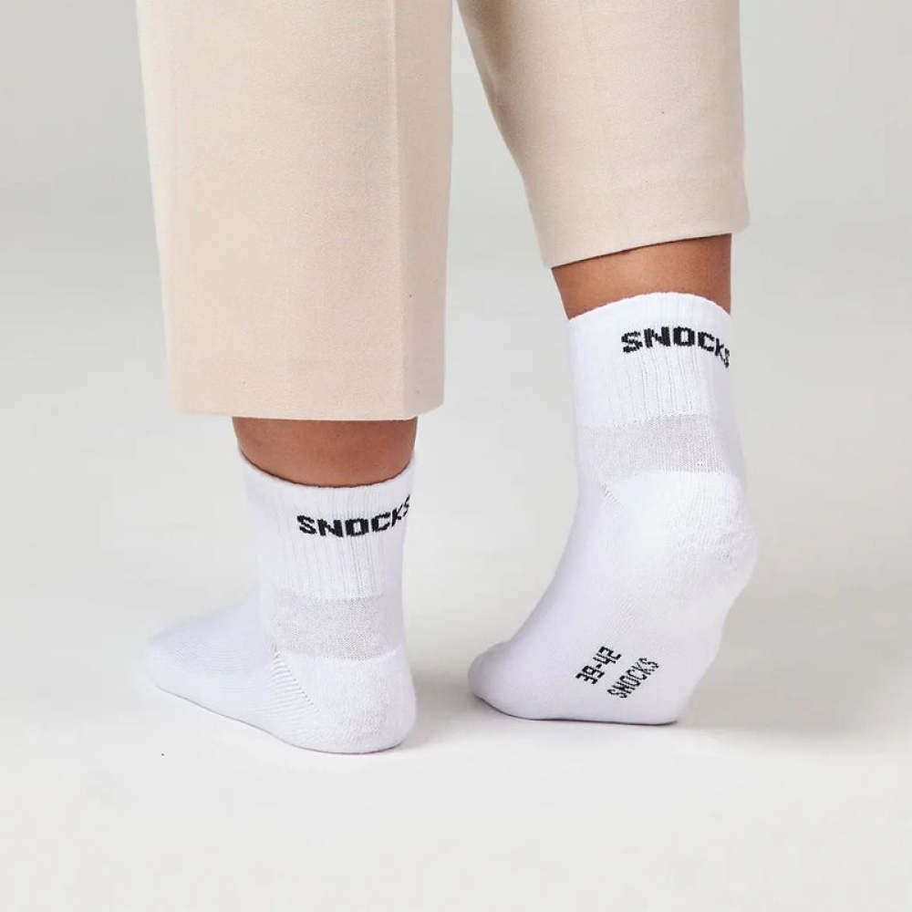 Retro Sneaker Socken aus Bio-Baumwolle Weiß (SNOCKS)