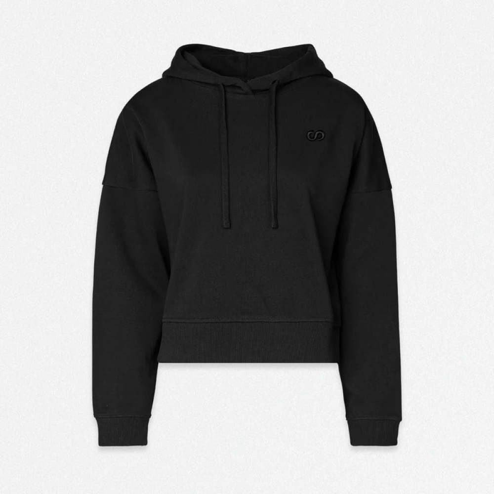 Hoodie Damen aus Bio-Baumwolle Schwarz