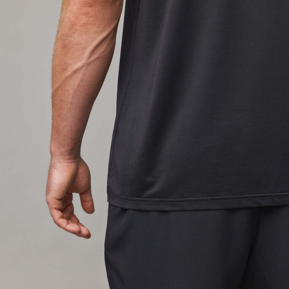 Trainingsshirt Herren aus recyceltem Polyester Schwarz