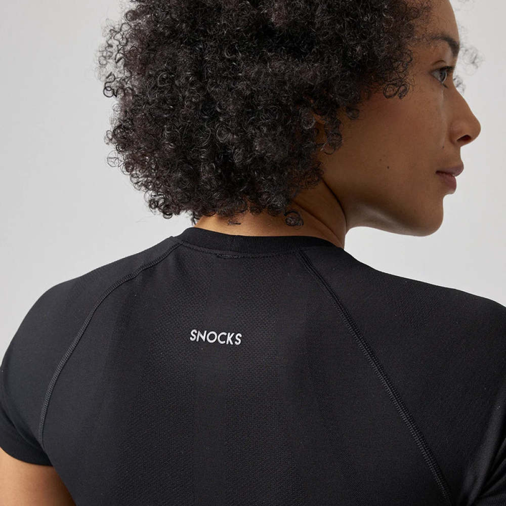 Sport Shirt Seamless Damen Schwarz