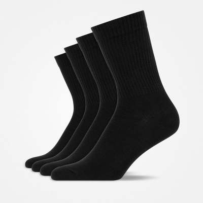 Tennissocken aus Bio-Baumwolle Schwarz