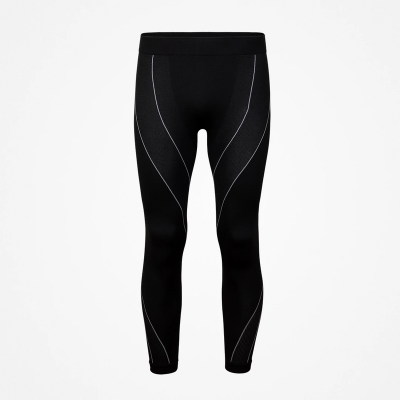 Thermounterhose Herren aus recyceltem Polyester Schwarz