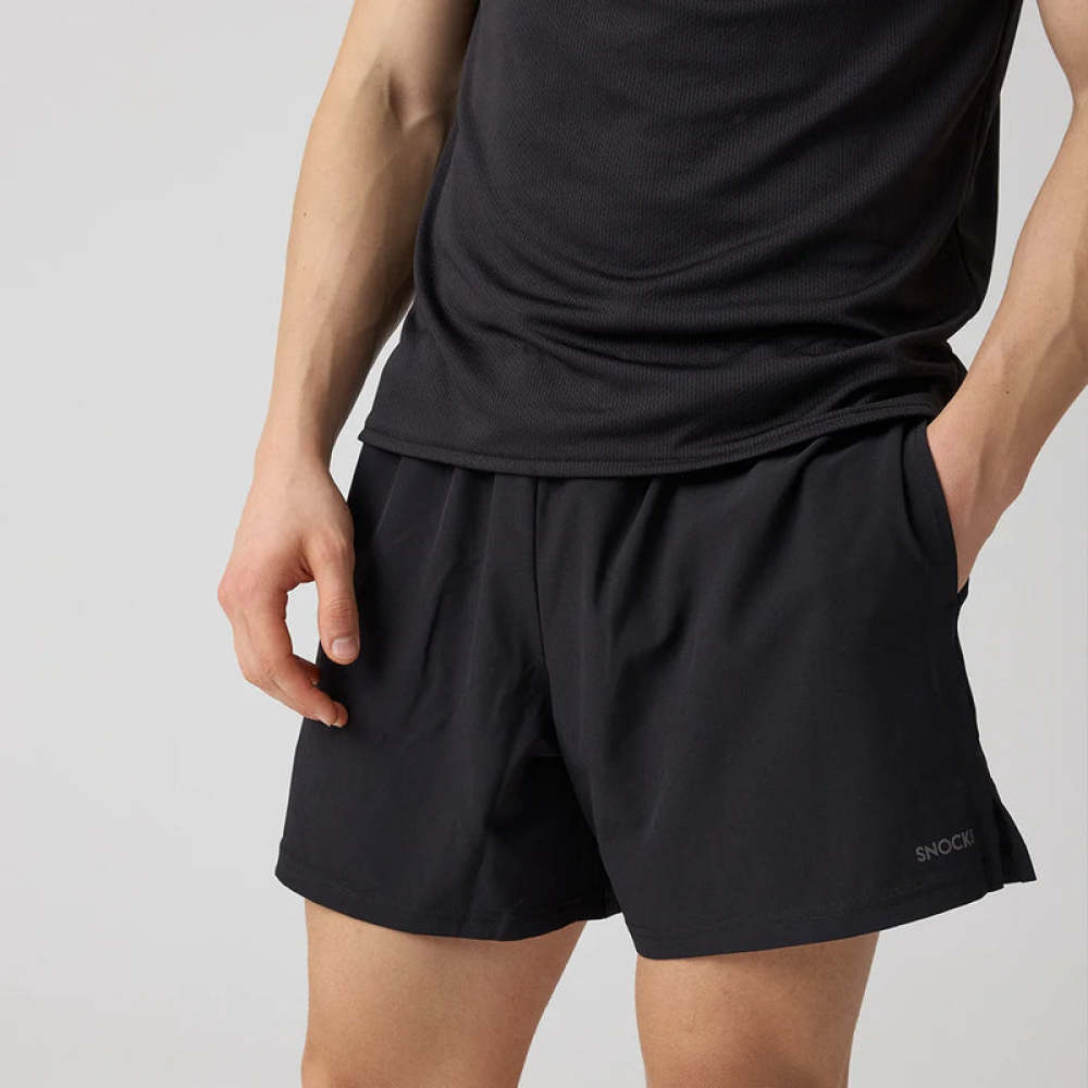 Kurze Sporthose Herren 5 inch Schwarz