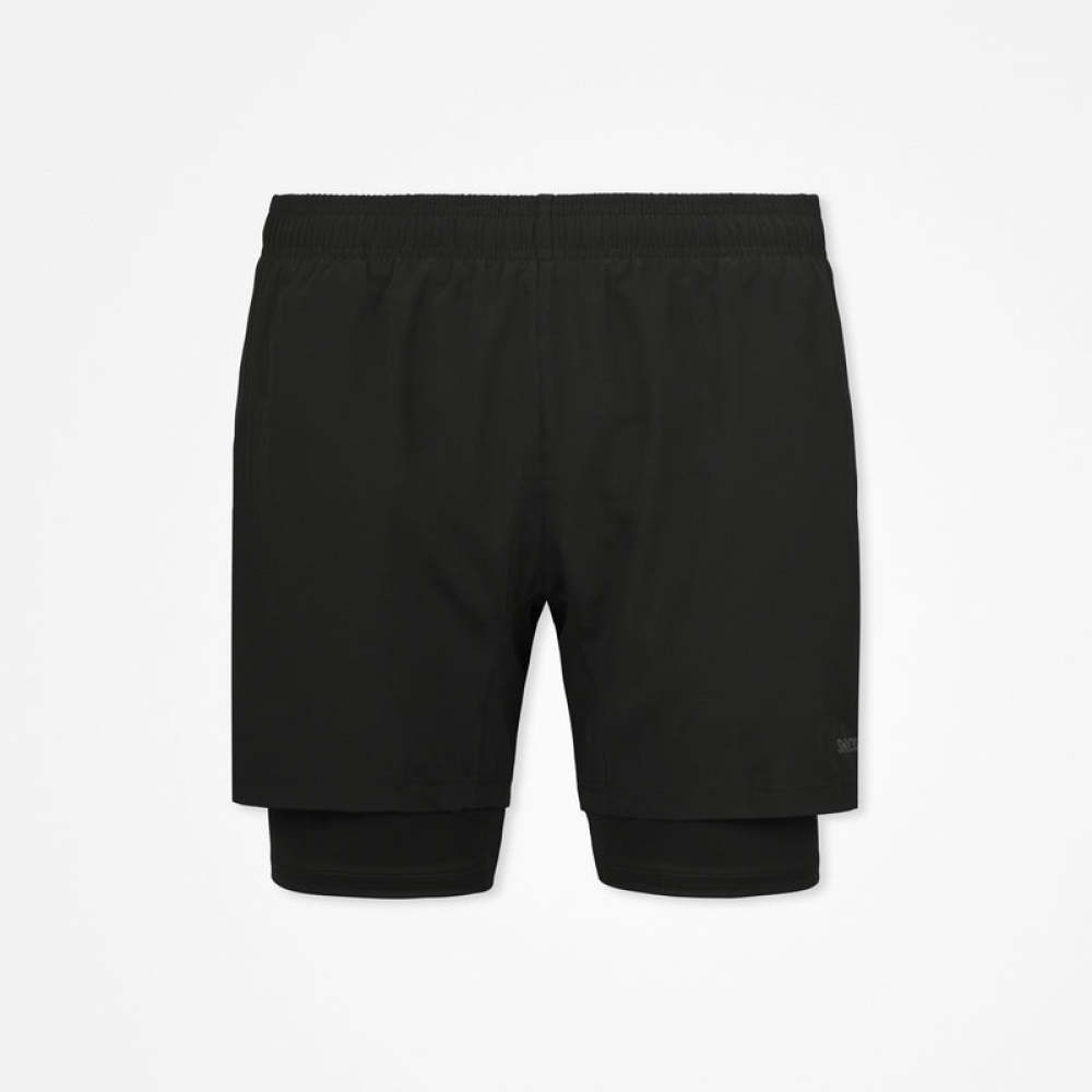 2 in 1 Shorts Herren Schwarz