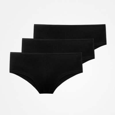 Hipster Panties aus Bio-Baumwolle Schwarz