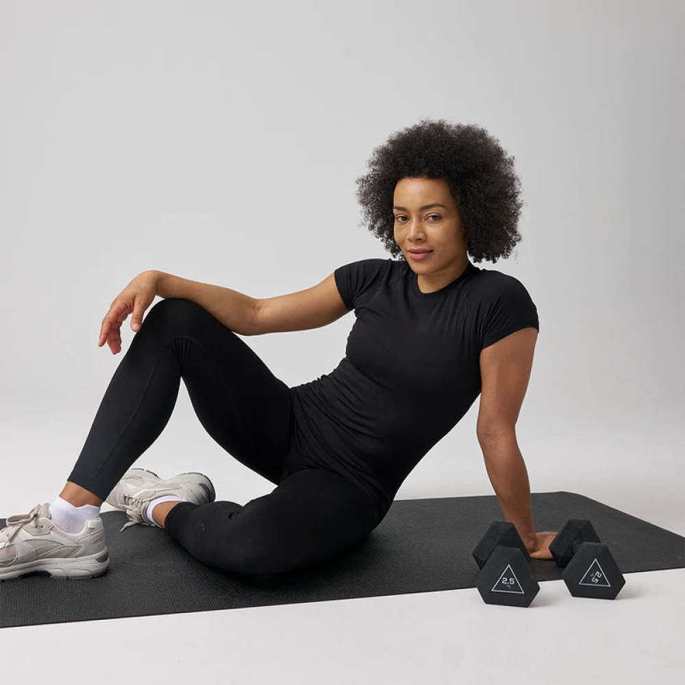 Sport Shirt Seamless Damen Schwarz