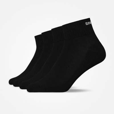 Retro Sneaker Socken aus Bio-Baumwolle Schwarz (SNOCKS)