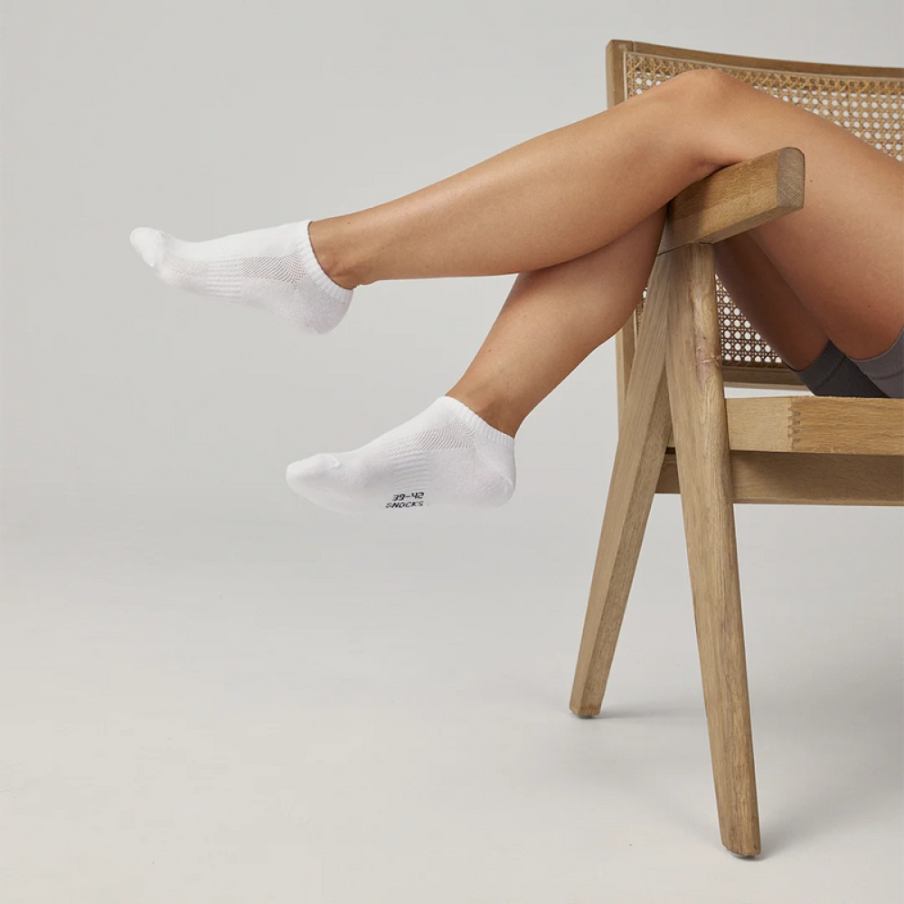 Premium Sneaker Socken aus Bambusviskose Weiß