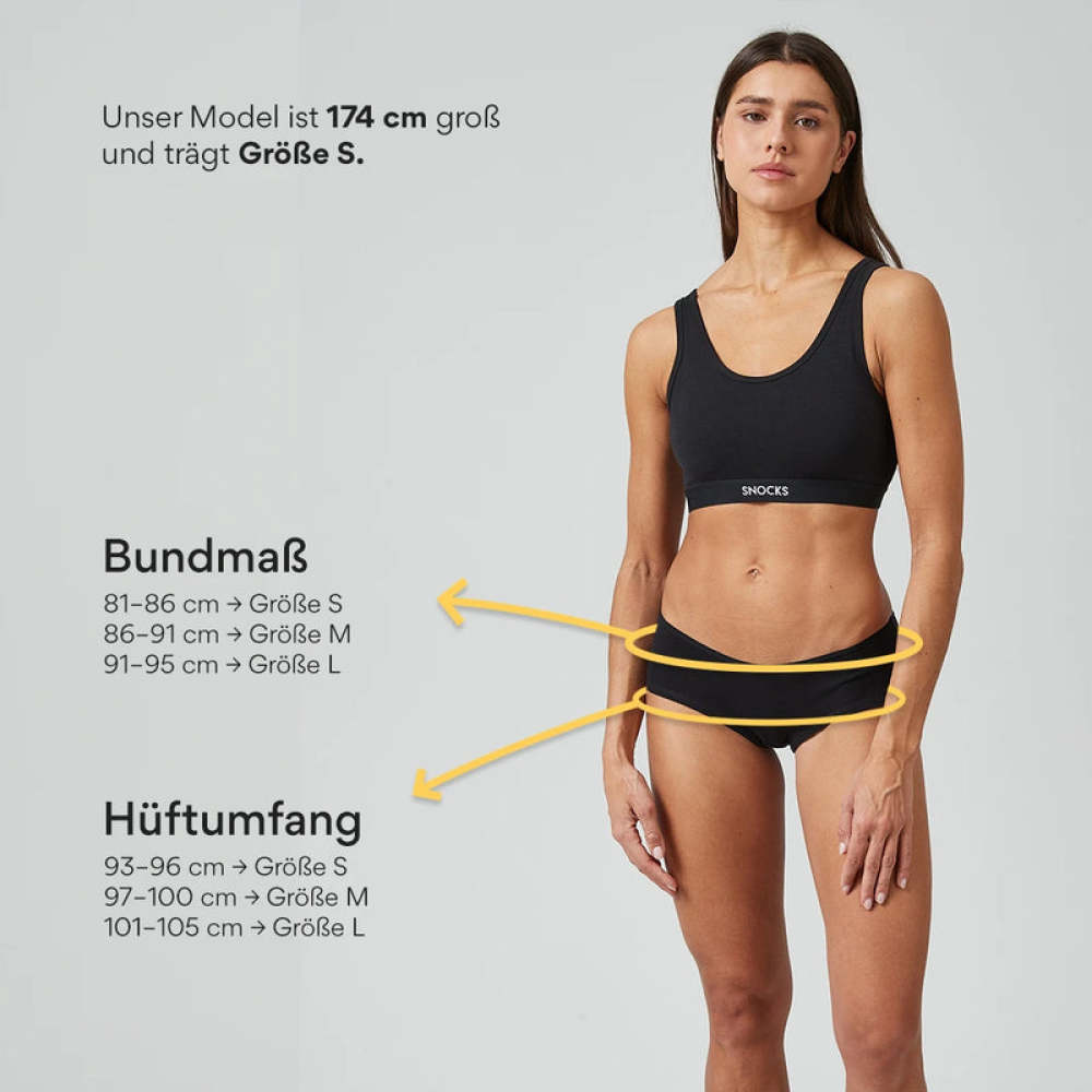 Hipster Panties aus Bio-Baumwolle Mix (Weiß/Hellgrau/Schwarz)