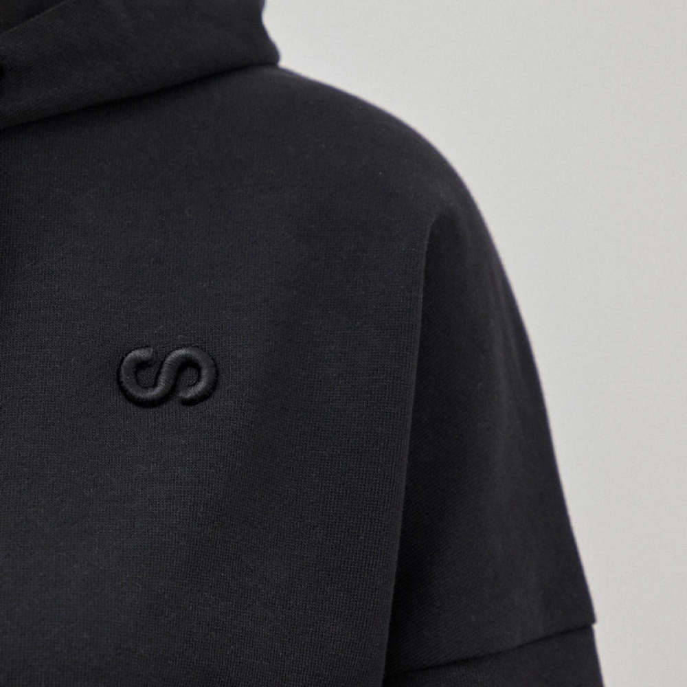 Hoodie Damen aus Bio-Baumwolle Schwarz