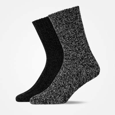 Norweger Socken Mix (Grau/Schwarz)