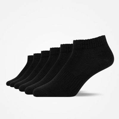 Quarter Socken aus Bio-Baumwolle Schwarz