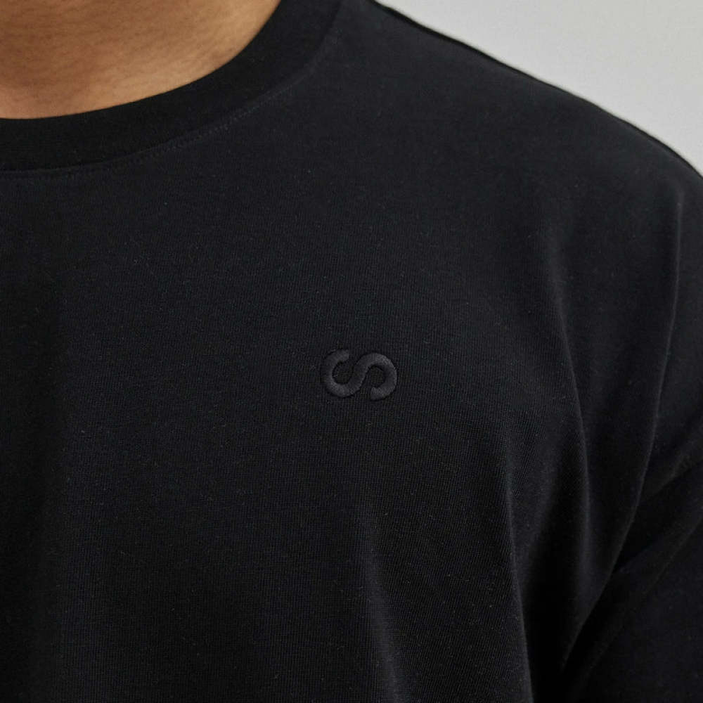 Oversized T-Shirt Herren aus Bio-Baumwolle Schwarz