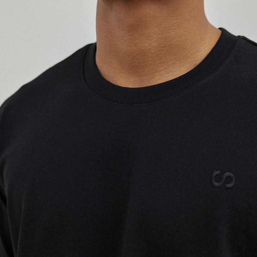 Oversized T-Shirt Herren aus Bio-Baumwolle Schwarz