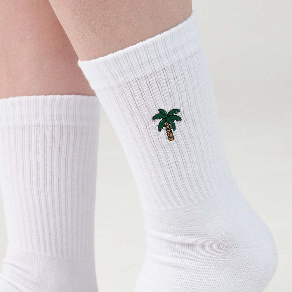 Tennissocken aus Bio-Baumwolle Mix (Palmen)