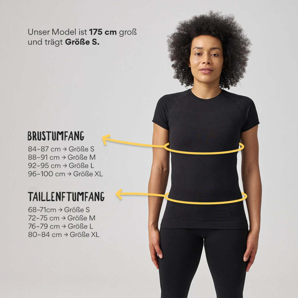 Sport Shirt Seamless Damen Schwarz