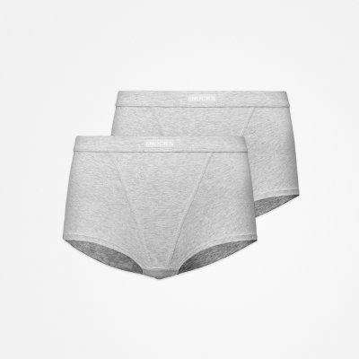 Retro Panties aus Bio-Baumwolle Grau