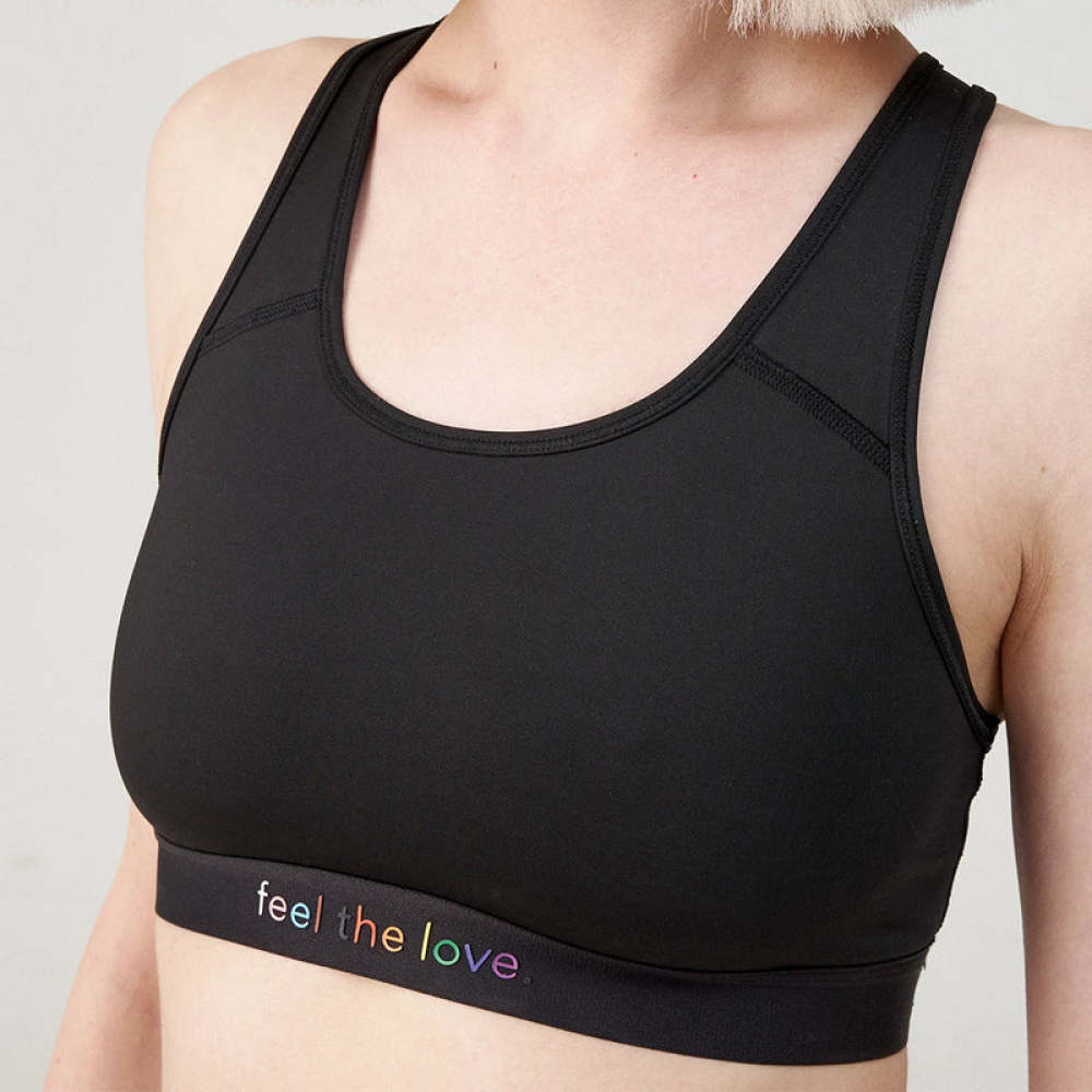 Sport-BH aus recyceltem Polyester Mix (Pride)