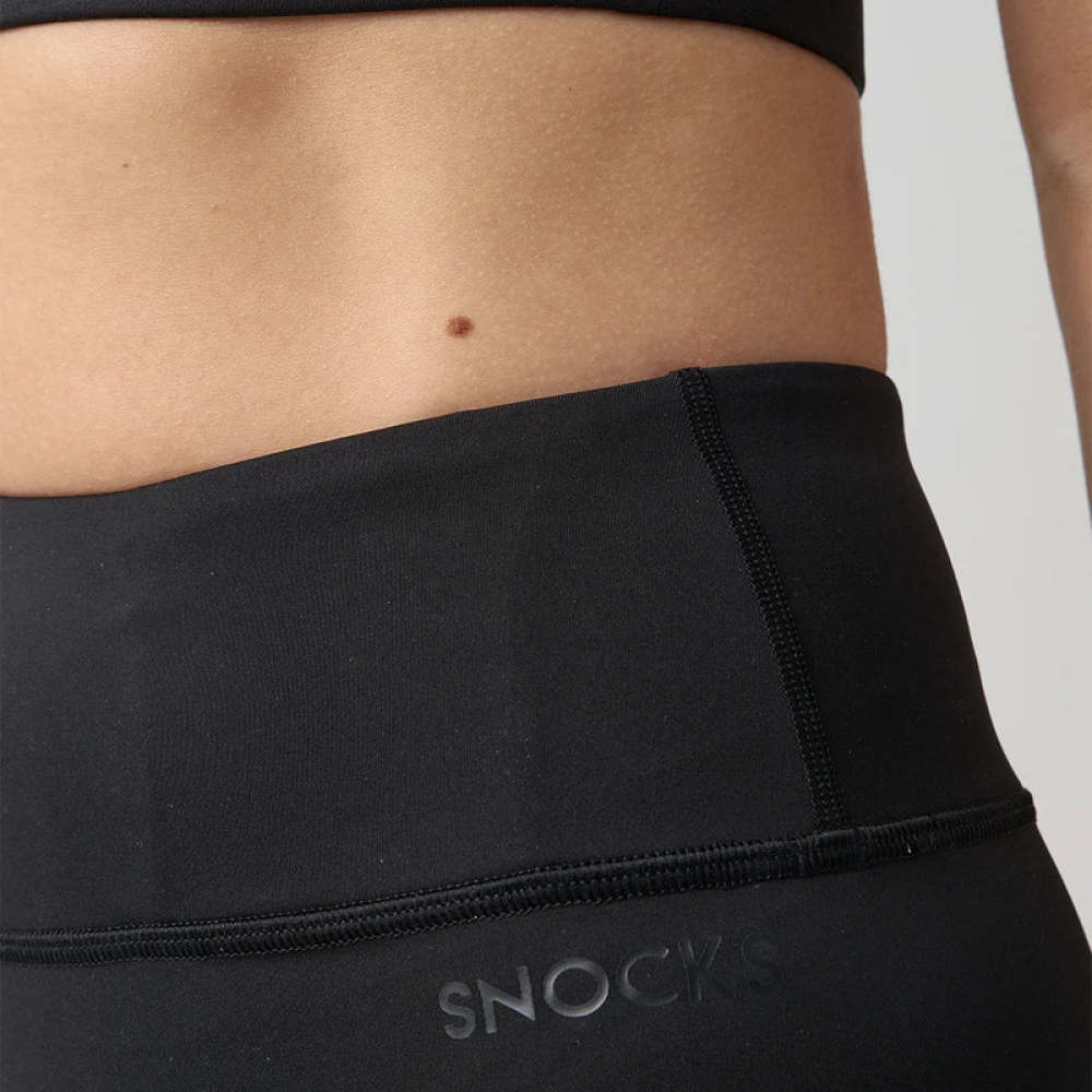 Sport Hot Pants aus recyceltem Polyester Schwarz