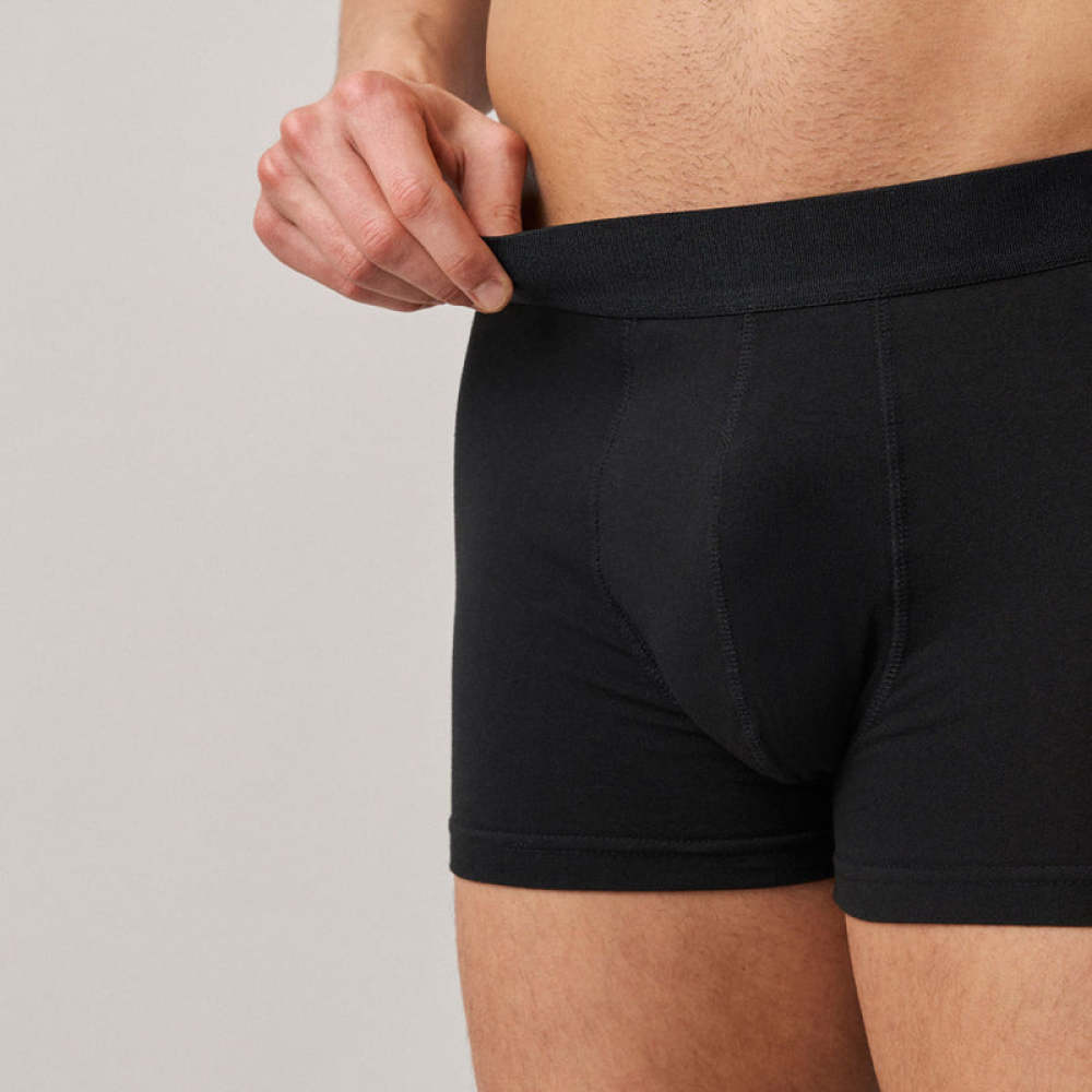 Boxershorts ohne Logo aus Bio-Baumwolle Schwarz