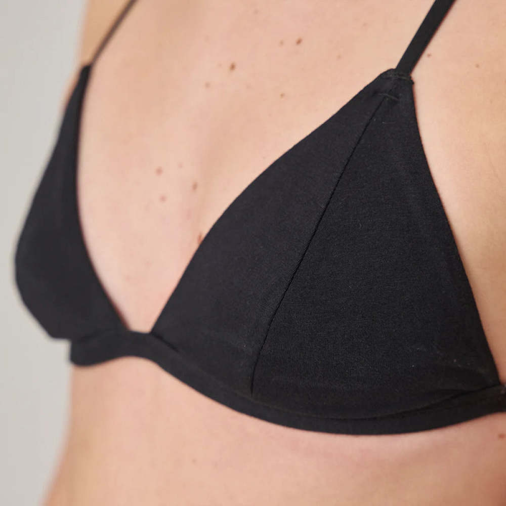 Triangle Soft-BH aus Bio-Baumwolle Schwarz