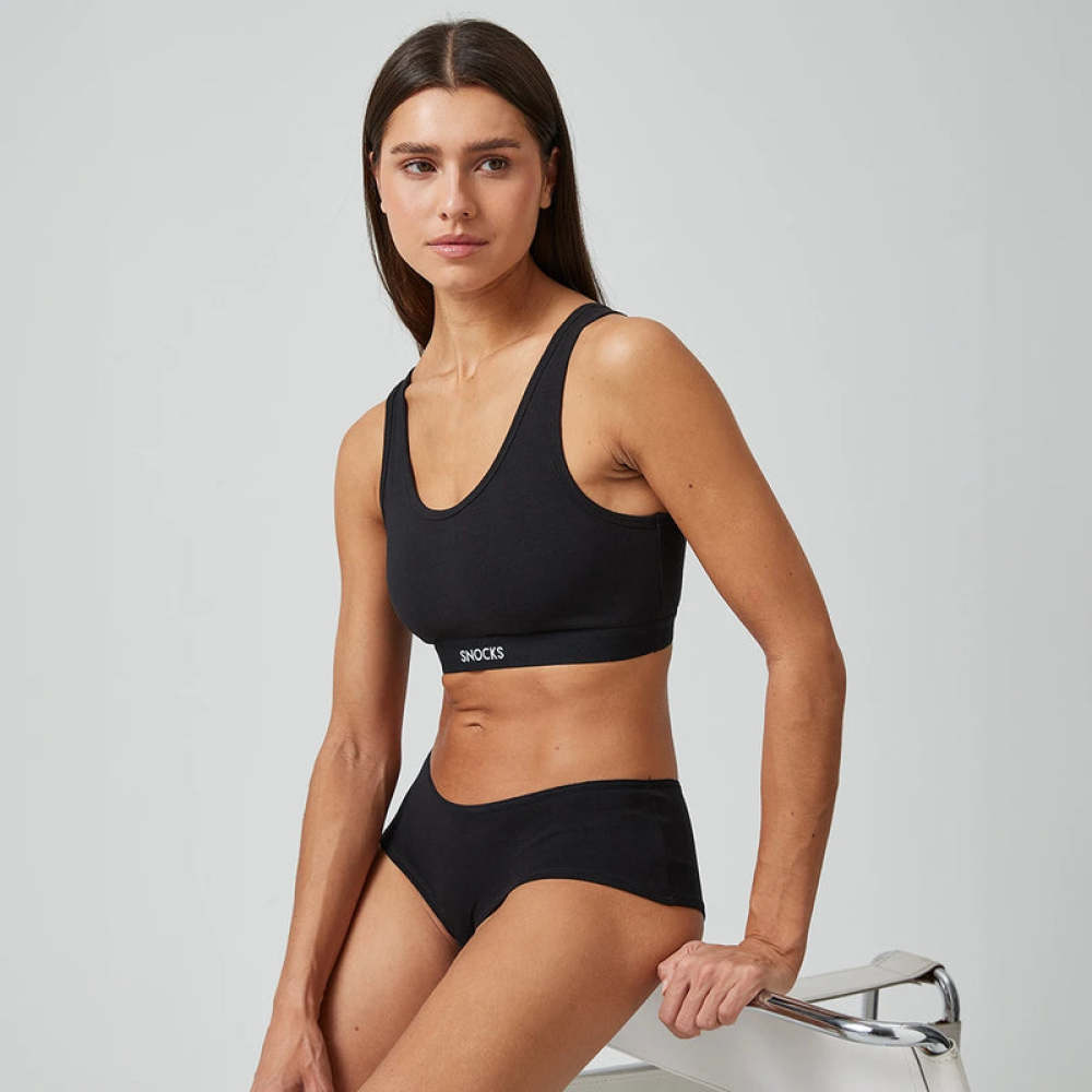 Hipster Panties aus Bio-Baumwolle Mix (Weiß/Hellgrau/Schwarz)