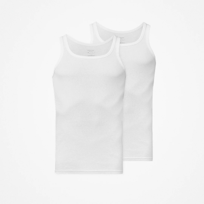 Unterhemd Tank Top Herren aus Bio-Baumwolle Weiß