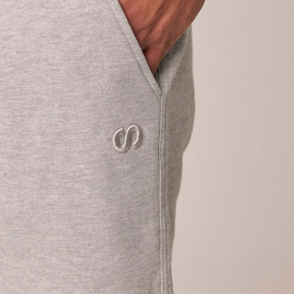 Sweatshorts Herren aus Bio-Baumwolle Hellgrau