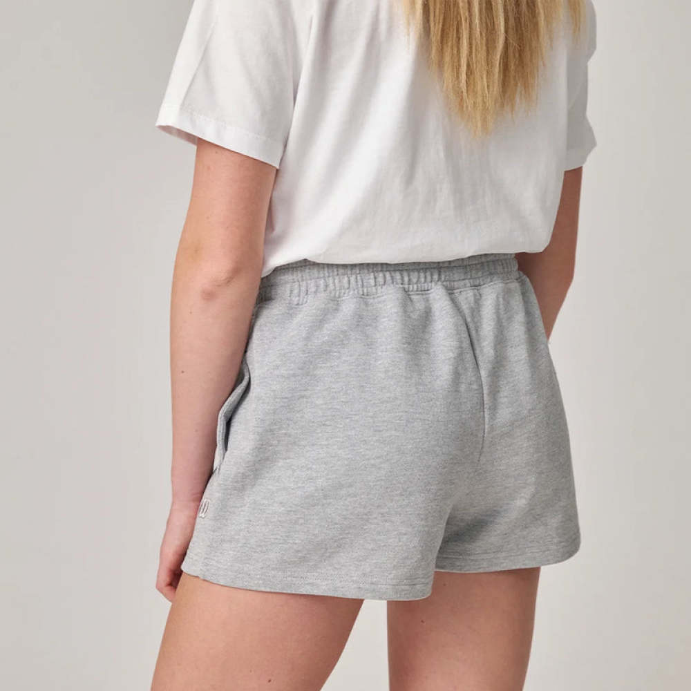 Sweatshorts Damen aus Bio-Baumwolle Hellgrau