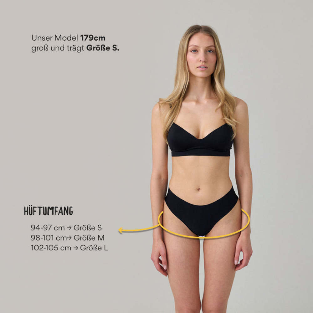 Hipster Panties Seamless Schwarz
