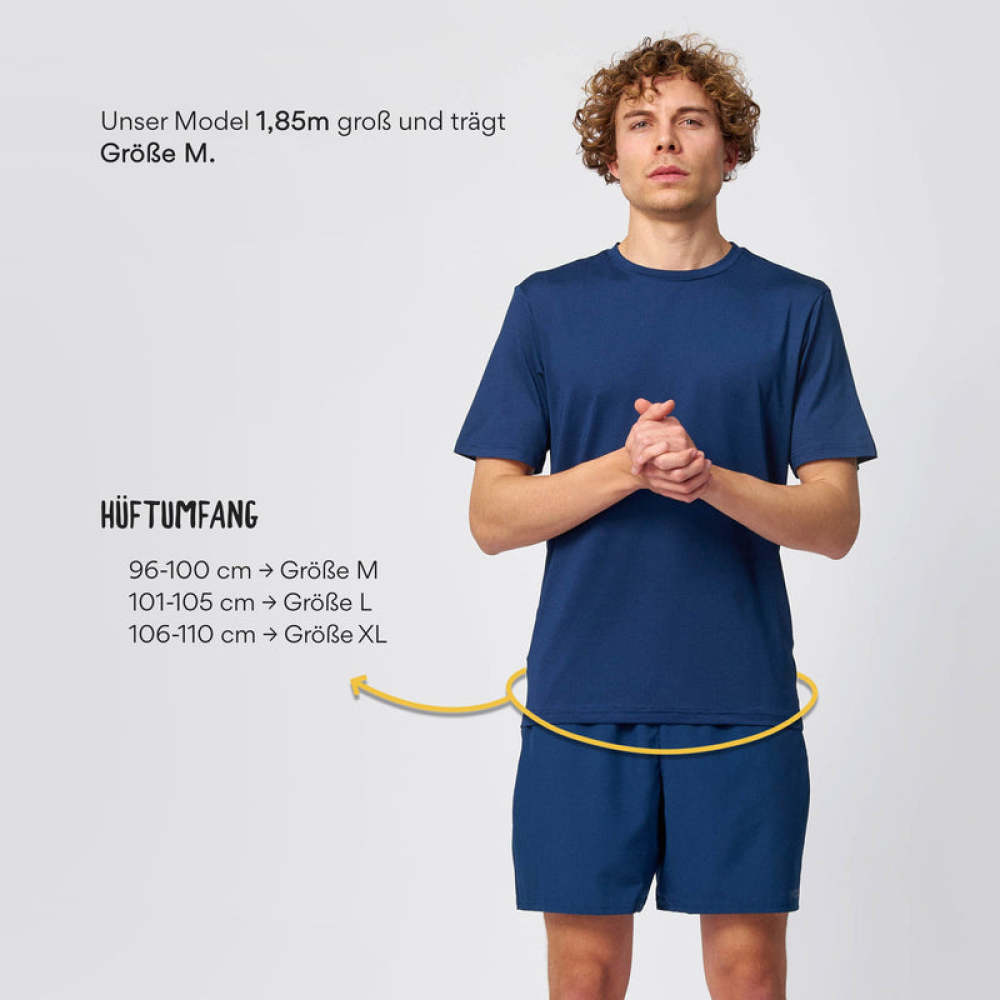 Kurze Sporthose Herren aus recyceltem Polyester Dunkelgrau