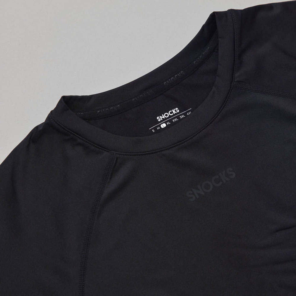 Funktionsshirt Herren aus recyceltem Polyester Schwarz