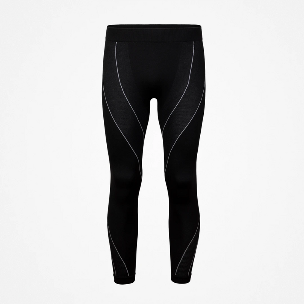 Thermounterhose Herren aus recyceltem Polyester Schwarz