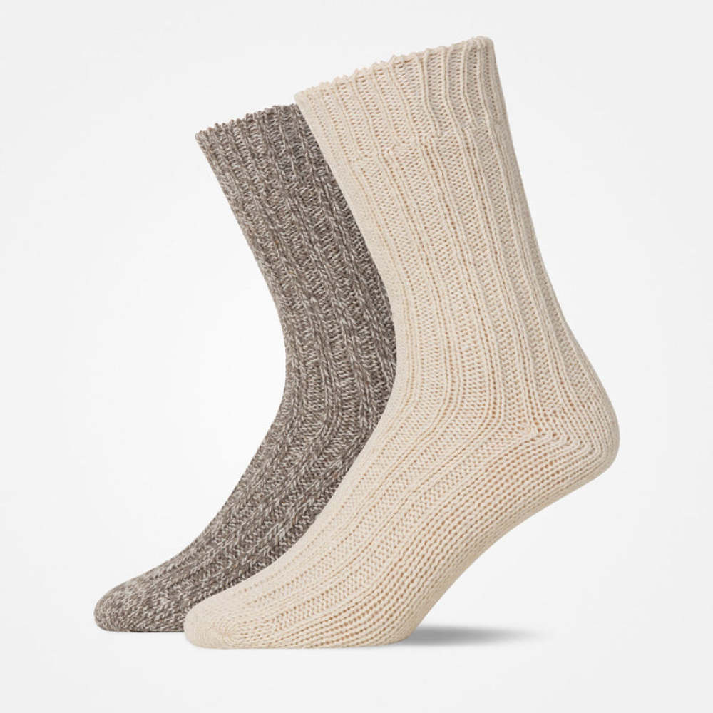 Norweger Socken Mix (Offwhite/Braun)