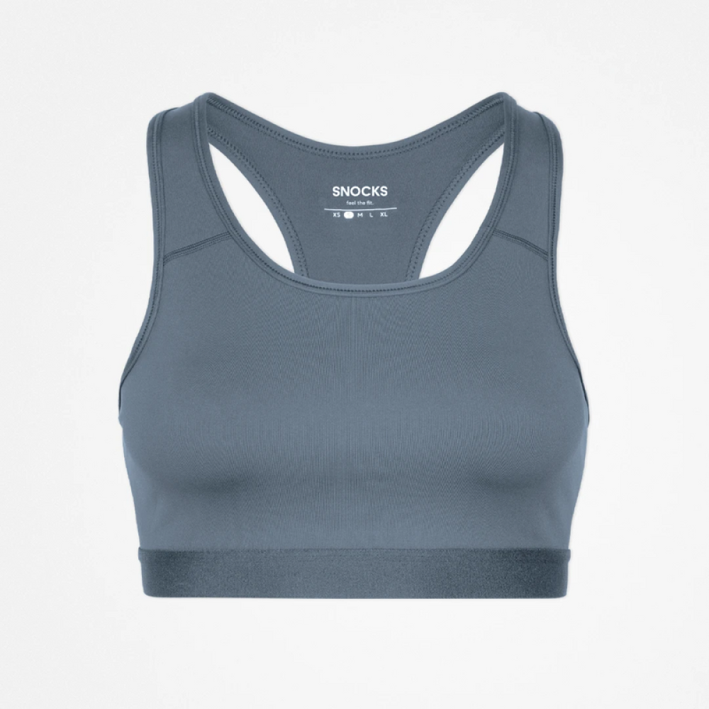 Sport-BH aus recyceltem Polyester Taubenblau