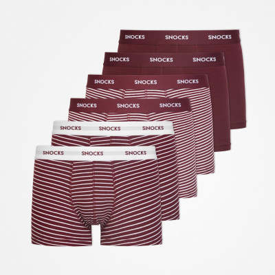 Boxershorts mit Streifen aus Bio-Baumwolle Rote Streifen
