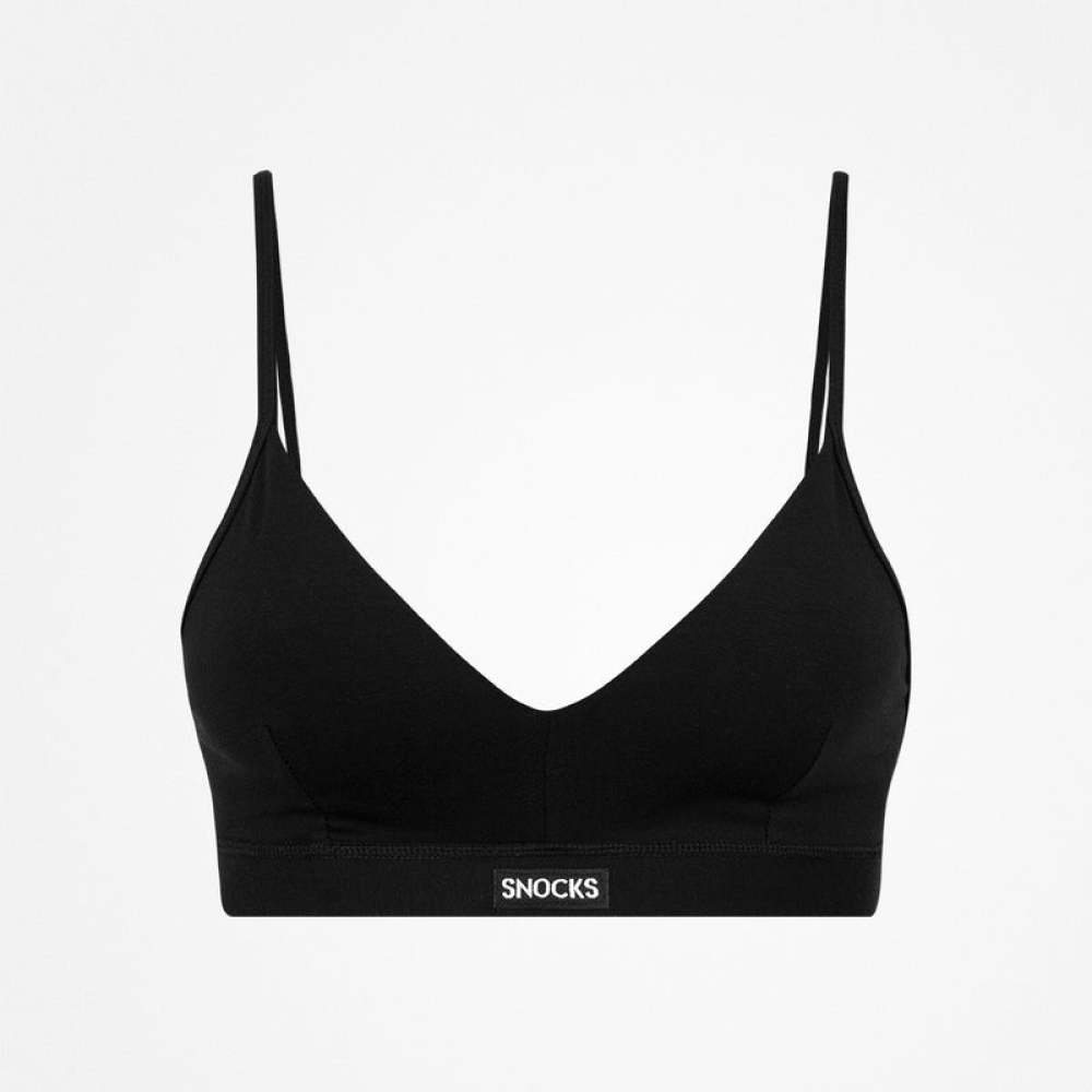 Retro Soft-BH aus Bio-Baumwolle Schwarz