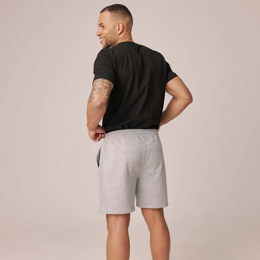 Sweatshorts Herren aus Bio-Baumwolle Hellgrau