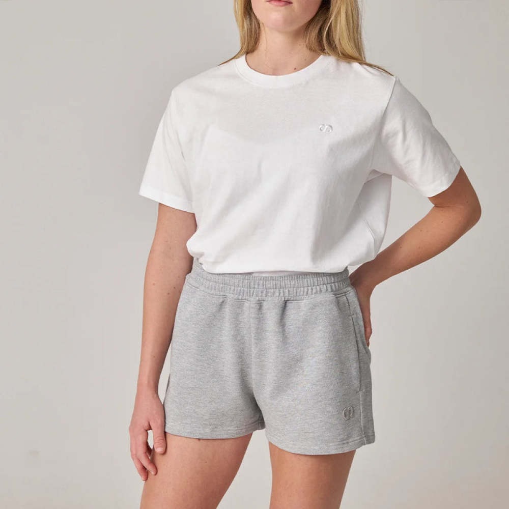 Sweatshorts Damen aus Bio-Baumwolle Hellgrau