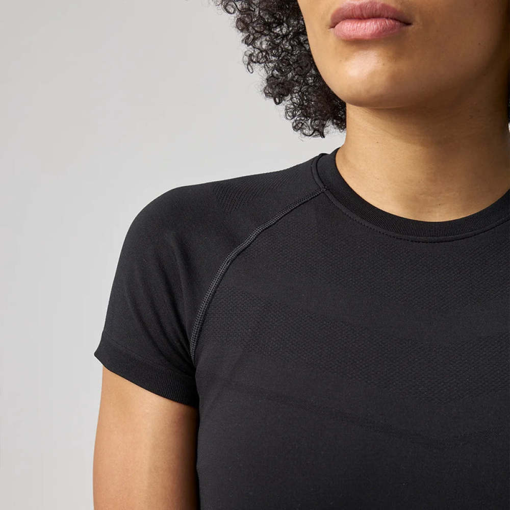 Sport Shirt Seamless Damen Schwarz