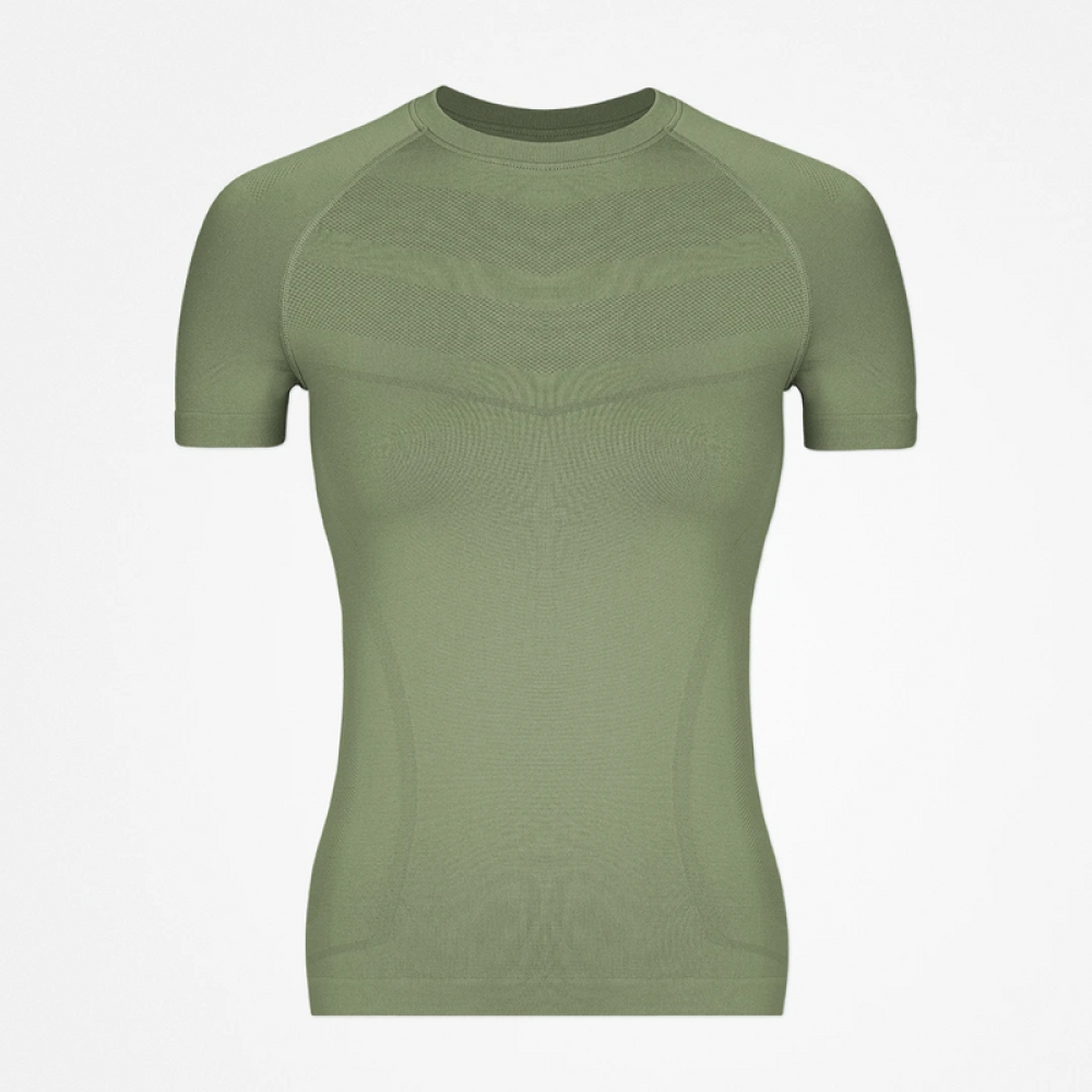 Sport Shirt Seamless Damen Hellgrün