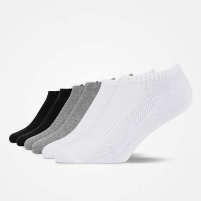 Sneaker Socken für Herren & Damen aus Bio-Baumwolle Mix (Schwarz/Weiß/Grau)