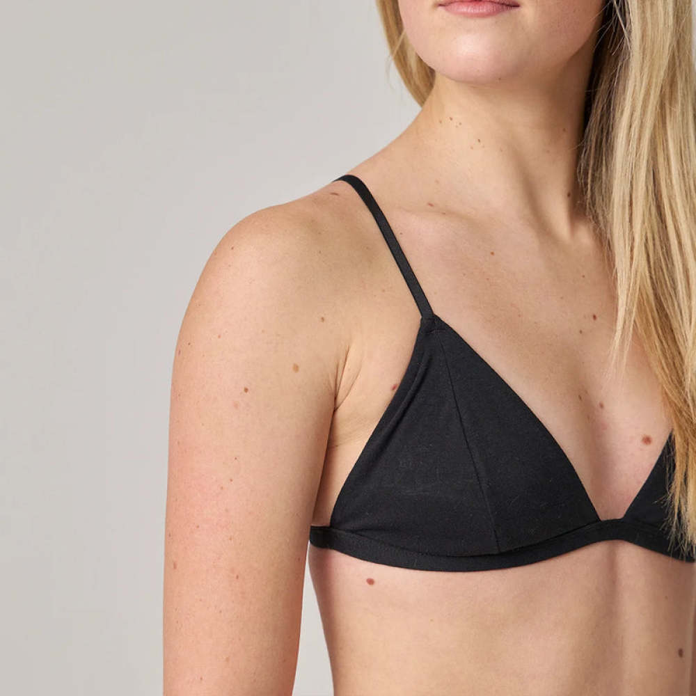 Triangle Soft-BH aus Bio-Baumwolle Schwarz