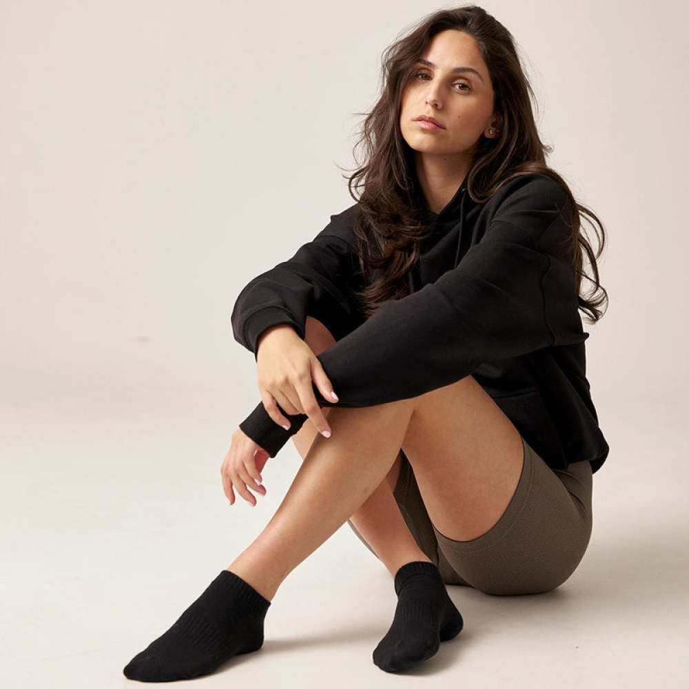 Quarter Socken aus Bio-Baumwolle Schwarz