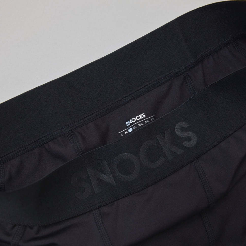 Radlerhose Herren aus recyceltem Polyester Schwarz