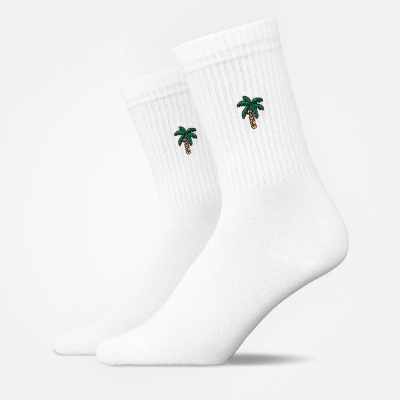 Tennissocken aus Bio-Baumwolle Mix (Palmen)